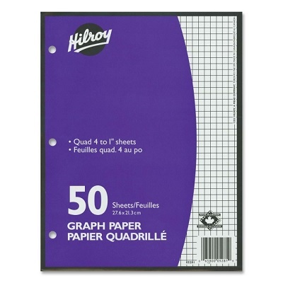 Binder Paper-50 Sheet Quad 4/Inch