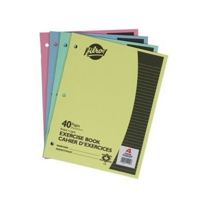Exercise Book-Stitched 10-7/8X8-3/8 7Mm Ruled 40 Pg. 3-Hole