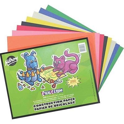 Construction Paper Pad 12X9 Funtime 200 Sheet
