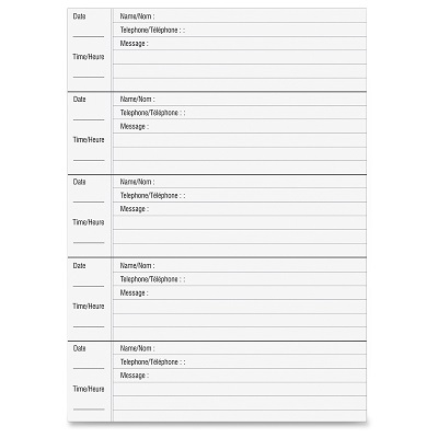 Voicemail Log Book-Coil, 6-1/4 X 8-7/8, 5 Messages Per Page