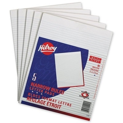 Figuring Pad-Letter Narrow Ruled White ---5-Pack