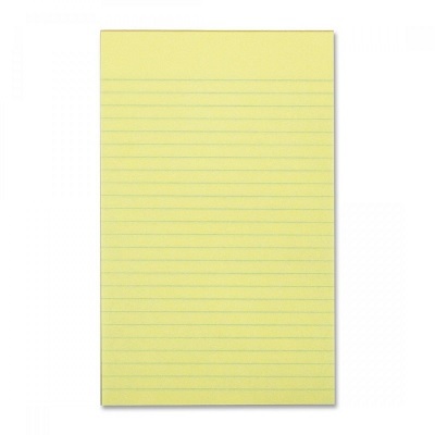 Figuring Pad-5X8 Narrow Ruled Canary 64 Sheet