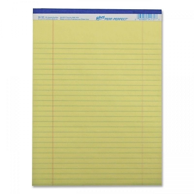 Writing Pad-Perfed, Letter Perf-Perfect 50 Sheet Canary