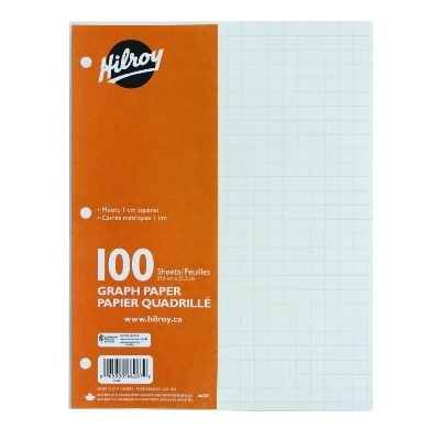 Binder Paper-100 Sheet Metric Graph 1Cm.