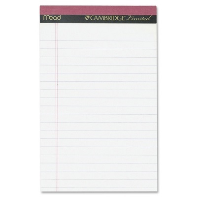 Writing Pad-Perfed, 5X8 Cambridge 50 Sheet White 3/Pack