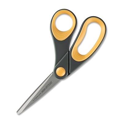 Scissors-Titanium 8" Bent, Non Stick