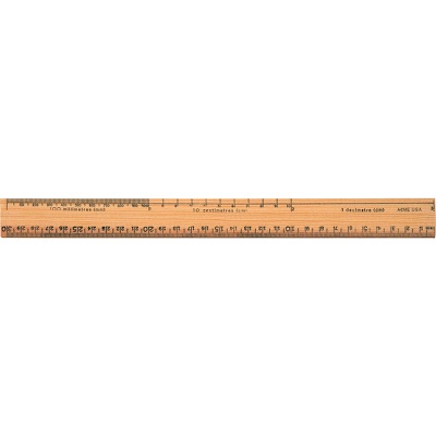 Ruler-Wooden 30Cm Plain Edge-Metric Only
