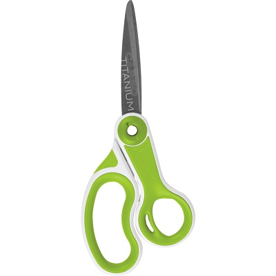 Scissors-8" Straight Glide Carbotitanium, Green/White