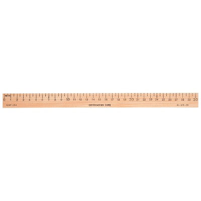 Ruler-30Cm Flat Metric, Wood