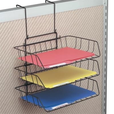 Partition Accessory-Desk Trays Letter Triple,Black