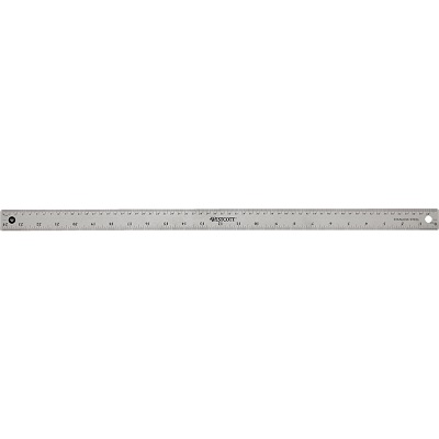 Ruler-24"/61Cm Stainless Steel With Cork Back