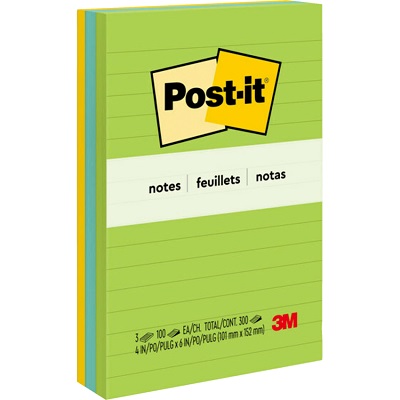 Notes-Post-It, Lined 4X6 Floral Fantasy Collection