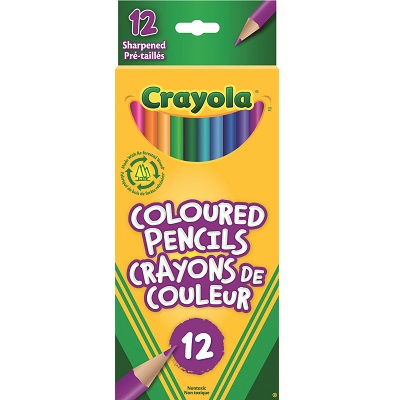 Pencil Set-Coloured, Crayola 12 Colours, Pre-Sharpened