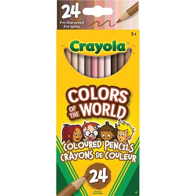 Pencil Set-Coloured, Crayola, Colours Of The World 24-Pack