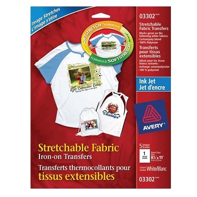 Transfers-T-Shirt, Stretchable 8-1/2X11, 5/Ev