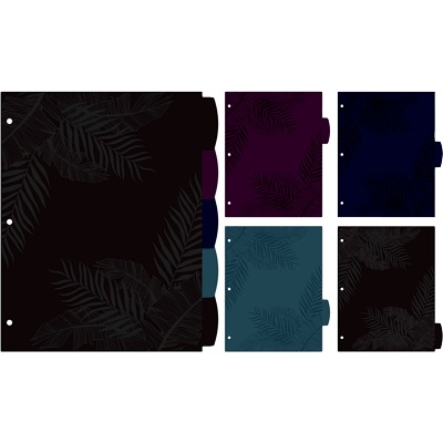 Index Dividers-Big Tab Printable Label, 5 Tab Assorted