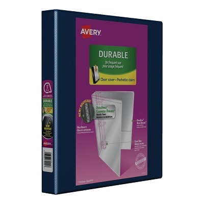 Binder-Overlay, Durable 1" Slant D-Ring, Navy