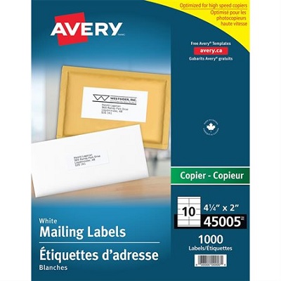 Labels-Address 4-1/4X2 White 1000/Box