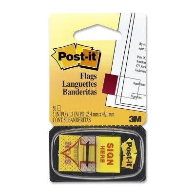 Flags-Post-It, Message, Sign Here