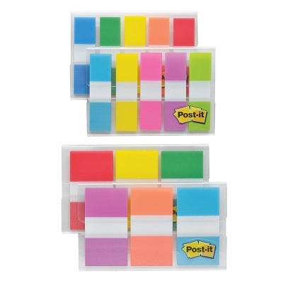 Flags-Post-It, 1" & 1/2" Wide, Assorted Colours