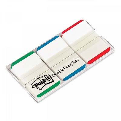 Index Tabs-Post It 1X1.5" 22 Each Of Green, Blue, & Red Line