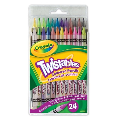 Pencils-Coloured Crayola Twistables 24-Pack
