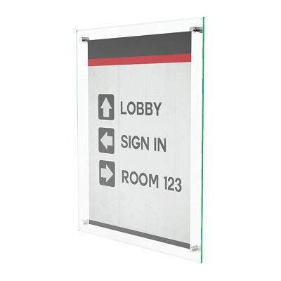 Sign Holder-Wall, Beveled Edge, For 8.5X11" Insert