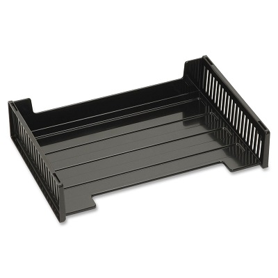 Desk Tray-Stackable Letter, Black