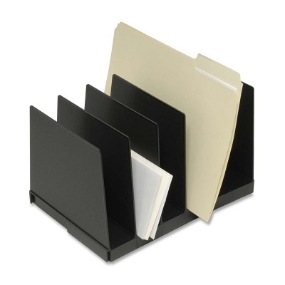 Desk Organizer-Expand-A-File, Black (6 Sections)