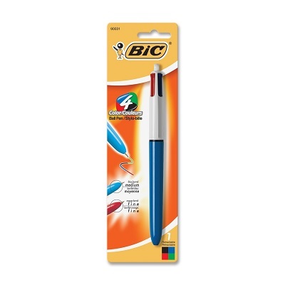 Pen-Retractable, Bic 4 Colour, Medium 1.0Mm -Mmp11