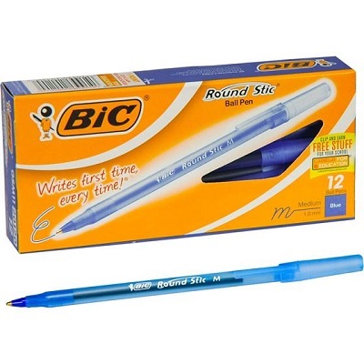 Pen-Stick, Round Stic Ballpoint, Medium Blue -Gsm11