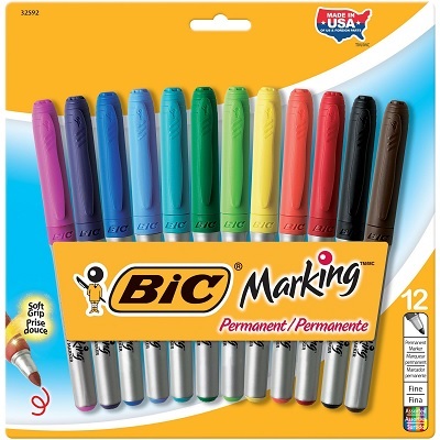 Marker Set-Permanent, Bic Intensity, 12 Colour -Gpmap12