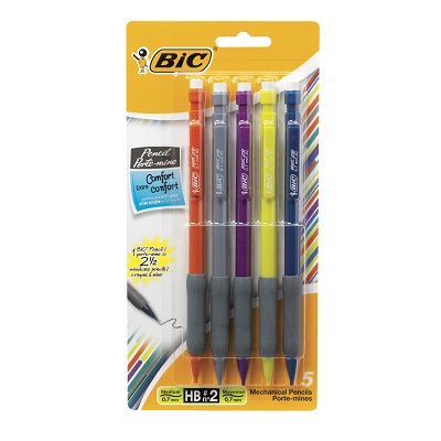 Pencil-Mechanical Bic Matic Grip 0.7Mm 5-Pack -Mpgp51