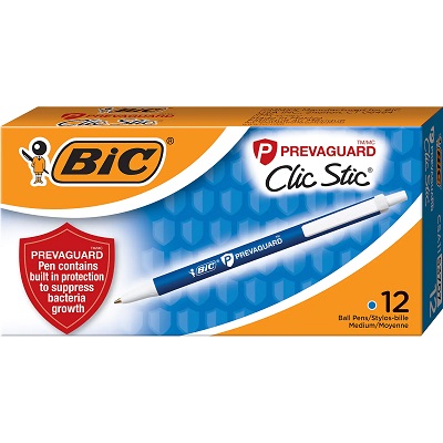 Pen-Retractable, Clic Stic, Prevaguard Blue 12/Bx Csa11