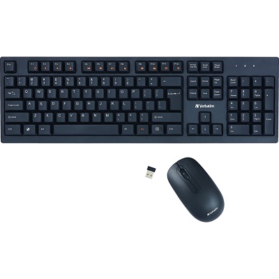 Keyboard/Mouse Combo-Verbatim Wireless, Black