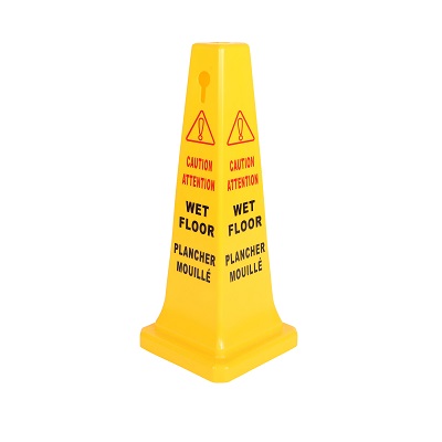 Safety Cone-Caution Wet Floor 26", Bilingual
