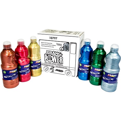 Paint-Tempera 473Ml Bottle, 6 Metallic Colours