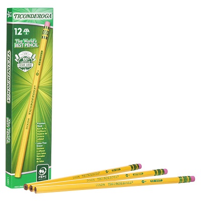 Pencil-Ticonderoga Tipped, Black Lead, B Extra Soft