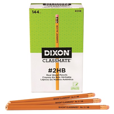 Pencil-Dixon Classmate Hb Tipped, 144/Classpack