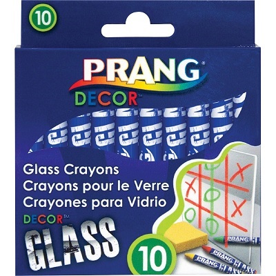 Crayons-Glass, Prang Decor Assorted 10/Pack