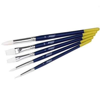 Paint Brush Set-Prang Hobby, Natural 2 Flat/3 Round