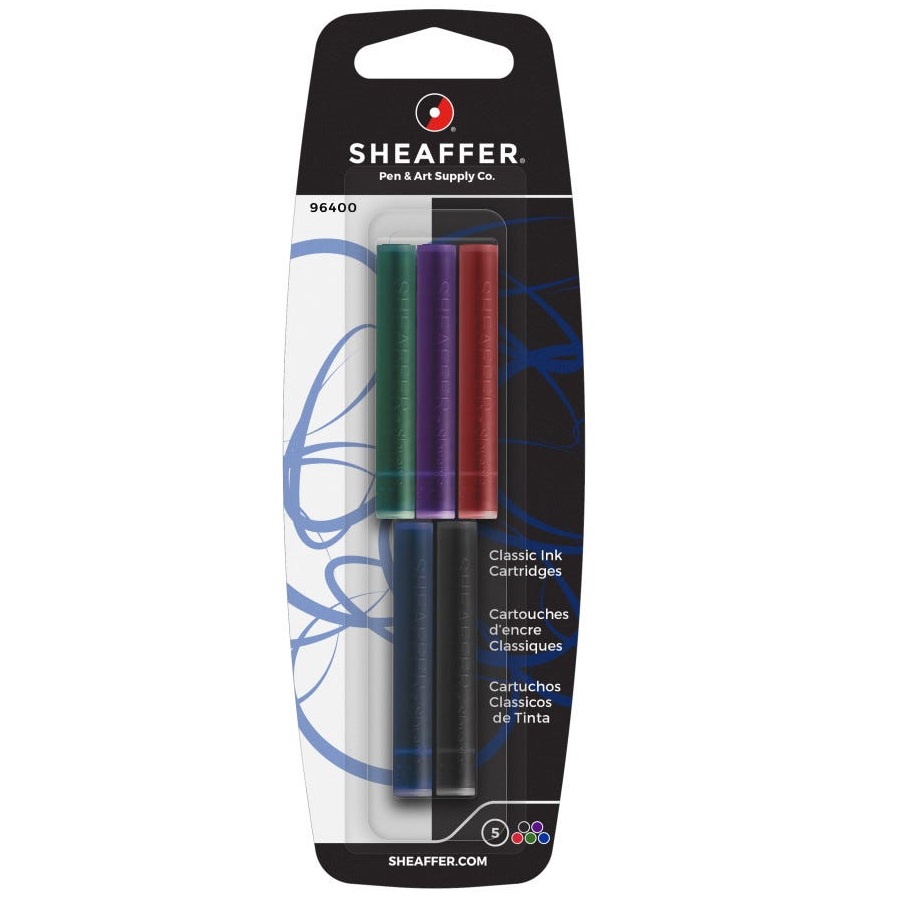 Ink Cartridge-Sheaffer Assorted 5/Card
