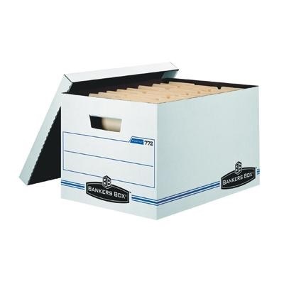 File Box-Stor/File, Letter/Legal, White/Blue 6/Pack
