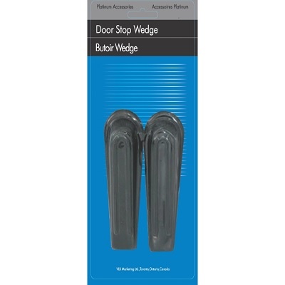 Door Stop Wedge-For 3/4" Gap, Black 2/Pack