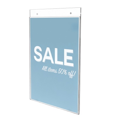 Sign Holder-Wall, 8.5Wx11H Portrait, Clear