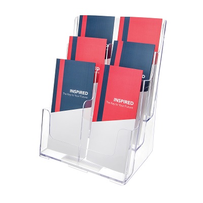 Literature Holder-Leaflet 3-Tier, 6 Compartment -77401