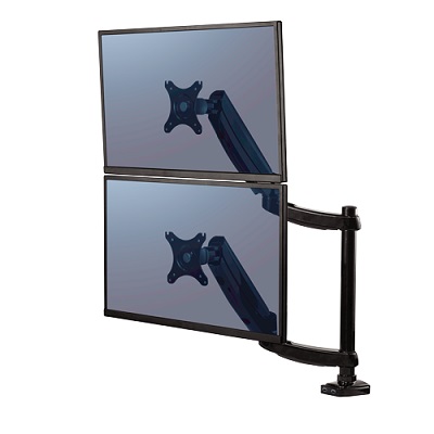 Monitor Arm-Dual Stacking, Platinum Series 27"/22Lbs. Black
