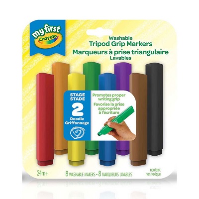 Marker Set-Crayola Washable, My First Tripod Grip 8/Pk