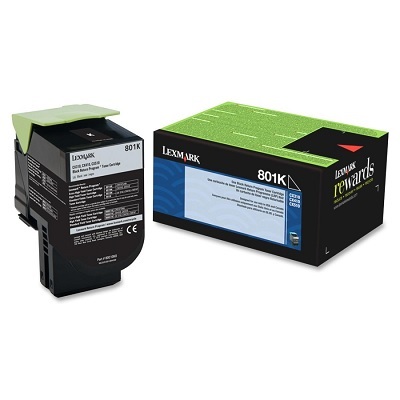 Laser Toner-Lexmark #801Sk Black, Return Program