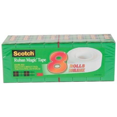 Tape-Transparent Magic 19Mmx25M Boxed 8-Pack